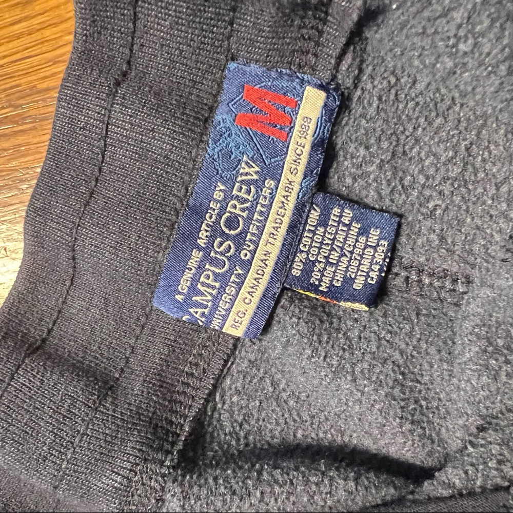 Campus Crew Canadian Sweatpants Size Medium Navy Size Medium Cotton Polyester - Picture 12 of 12